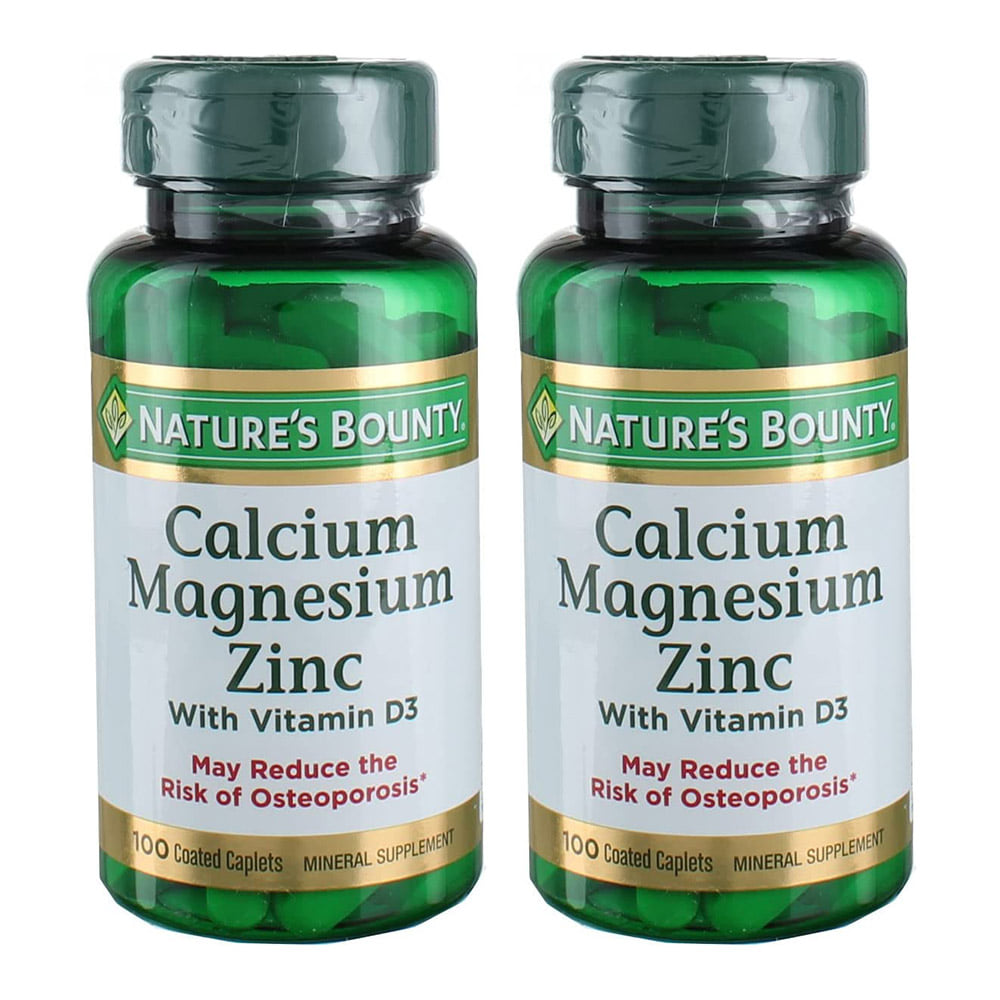 네이쳐스바운티 칼슘 마그네슘 아연 비타민 100정 1+1