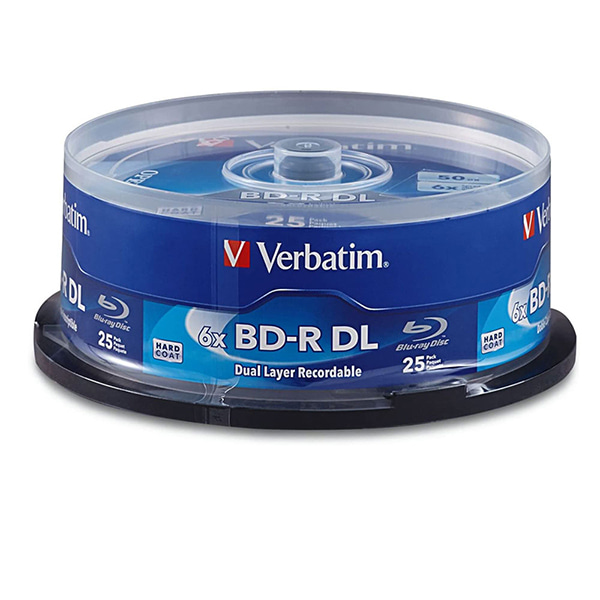 Verbatim BD-R 50GB 6X 블루레이 디스크 25팩