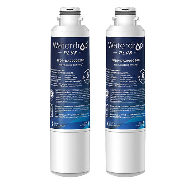 Waterdrop Plus DA29-00020B 냉장고 정수기 필터 2팩