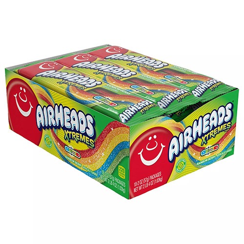 Airheads 에어헤드 익스트림 사탕 레인보우 베리 18팩
