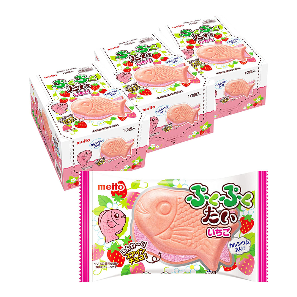 메이토 푸쿠푸쿠타이 에어인 딸기 붕어빵 10개 X 3박스