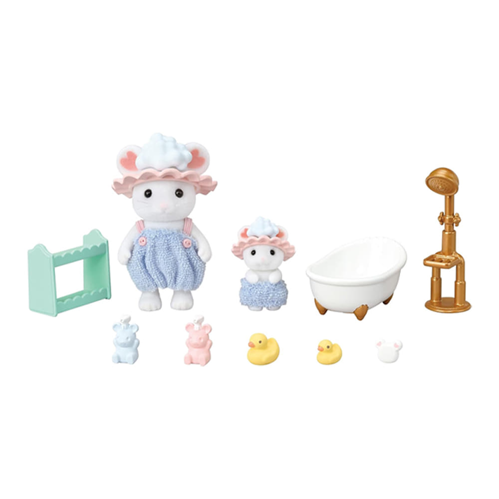 실바니안패밀리 마쉬멜로 쥐 아기와 함께 목욕타임 DF-26